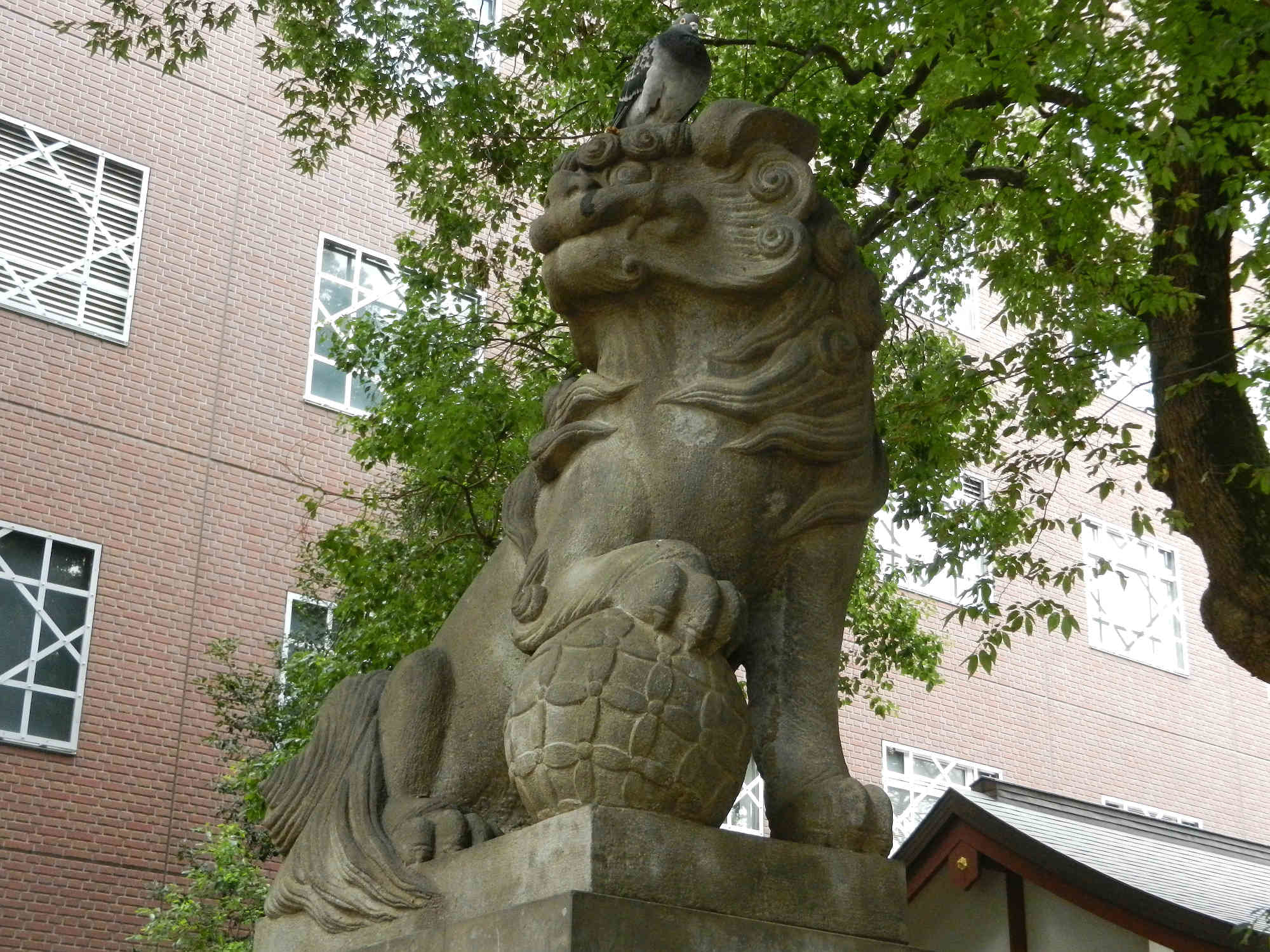 花園神社の狛犬様（左）